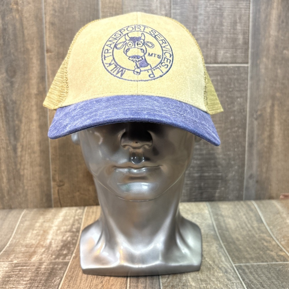 Vintage Milk Transport Services Trucker Hat Mesh Snapback Cap Cow Logo Sun Cap‎
